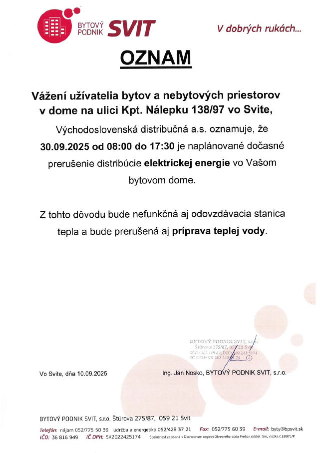 Oznam elektrina 250930 list