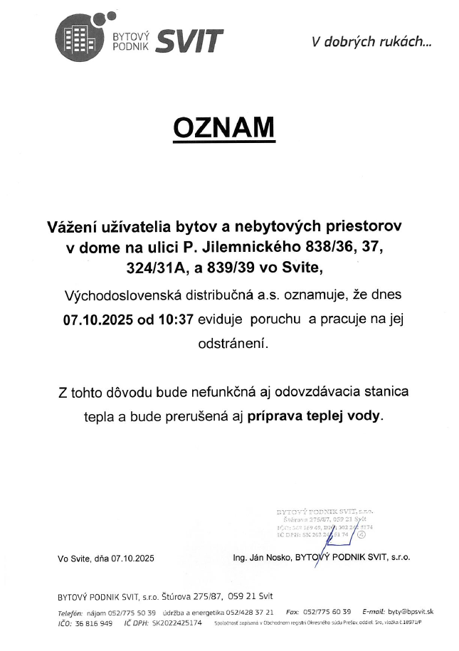 Oznam elektrina 251007