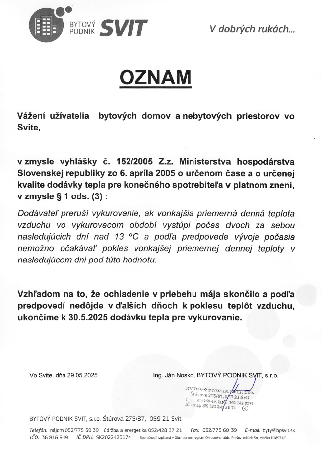 Oznam teplo 250529 PVPS